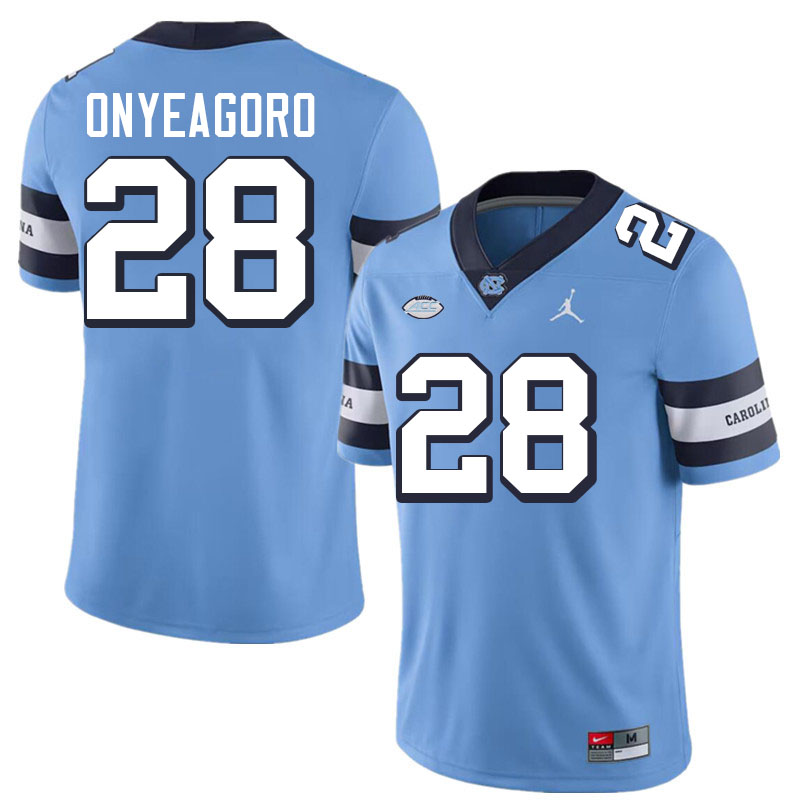 #28 Chinedu Onyeagoro North Carolina Tar Heels College Football Jersey Stitched-Retro Blue #28 Chinedu Onyeagoro North Carolina Tar Heels College Football Jersey Stitched-Retro Blue